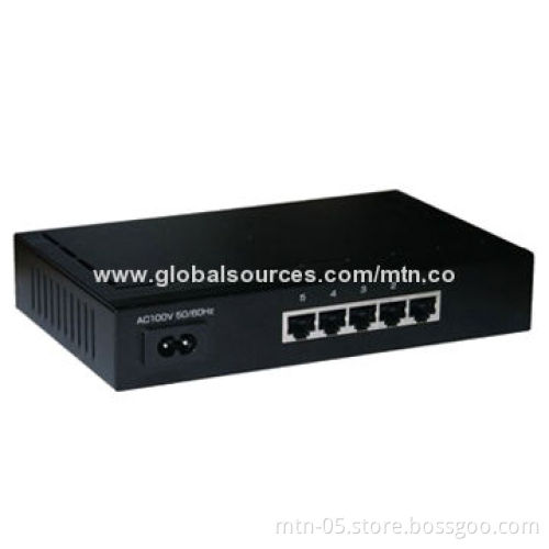 5-port Dumb 1000M Ethernet Switch with 0 to 40°C Operating Temperature
